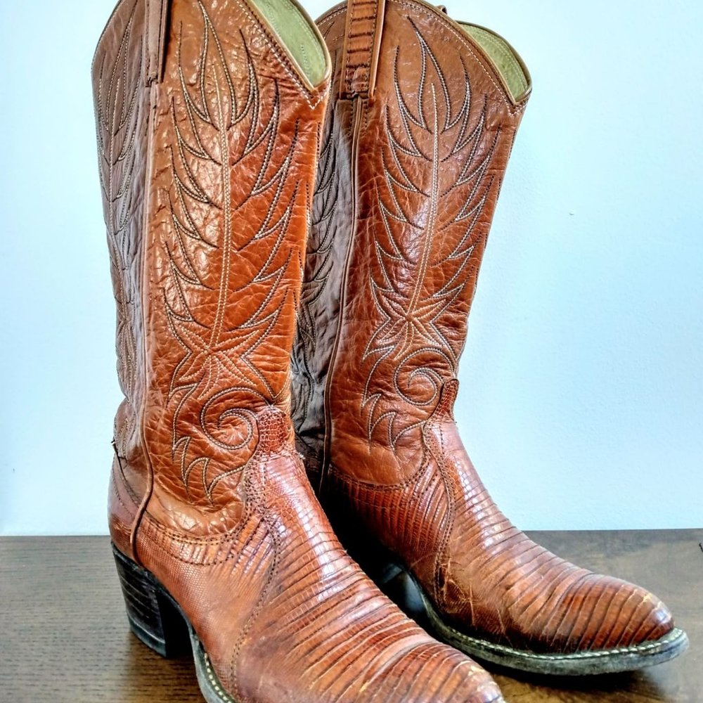 Women’s Dan Post lizard skin cowboy boots – size 7